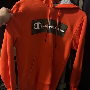 Champion Men's Bright Orange Hoodie